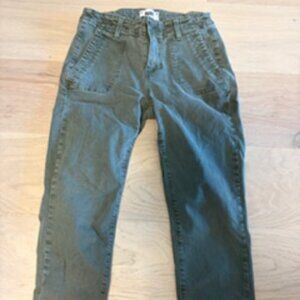 Paige Military Green Ankle Pants